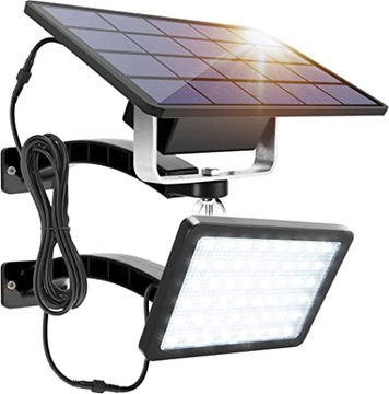 LAMPA REFLEKTOR SOLARNY Z CZUJKĄ IP65 WODOODPORNY