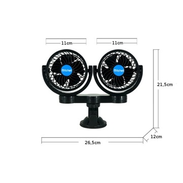Супервентиляторная автомобильная ветряная мельница, двойная 12 В