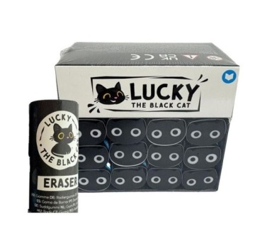 Гумка для стирання Чорний Кіт Lucky (12 шт.)