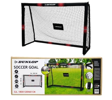 МЕТАЛЛИЧЕСКИЕ ФУТБОЛЬНЫЕ ВОРОТА DUNLOP 180x120x60см, портативные
