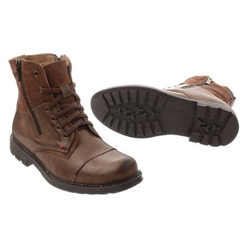 ОБУВЬ МУЖСКАЯ ИЗ УТЕПЛЕННОЙ КОЖИ 871 КОРИЧНЕВЫЙ 41