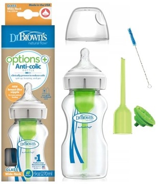Dr Brown's Butelka SZKLANA Szeroka Options+ 270ml