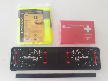 Ramka tablicy rej. antywibracyjna + 2 dodatki