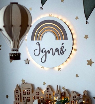 Светодиодный ночник 37 см название RAINBOW на кабеле