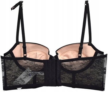 Бюстгальтер Atlantic push up, мини-корсет, черный, французское кружево, 75С