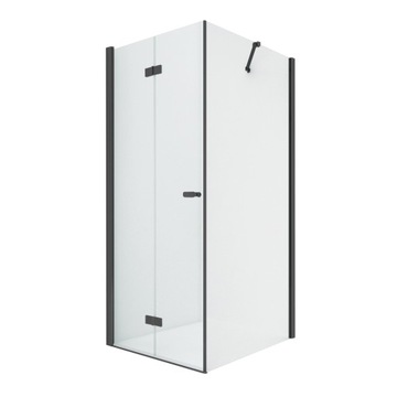 New Trendy kabina NEW SOLEO BLACK składane drzwi lewe 90x120x195 cm