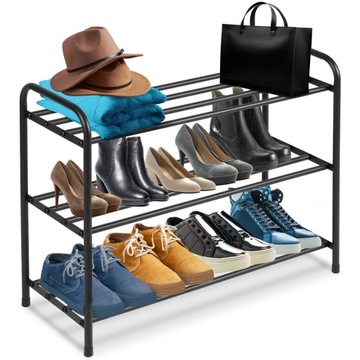 Regał szafka stojak półka na buty obuwie stalowa 3 poziomy