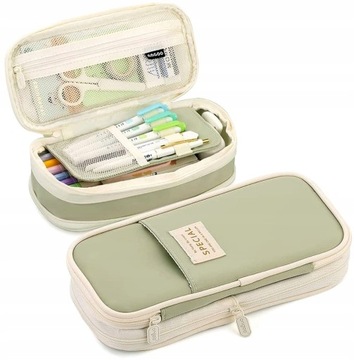 Школьный пенал, косметичка, фломастеры, мелки.