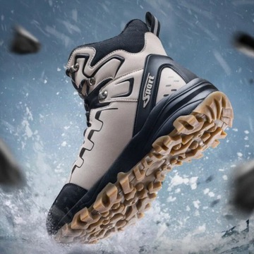 śniegowce buty zimowe męskie pluszowe ciepłe buty na śnieg pustynne buty
