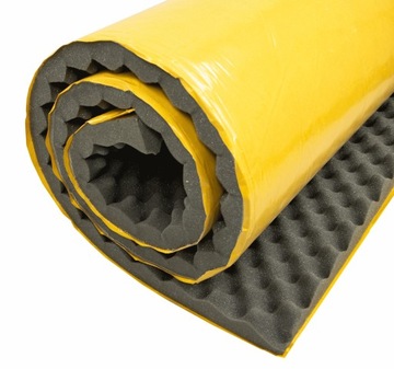 Самоклеящийся звукоизоляционный коврик из акустической пены ВОЛНА 4см 200см х 100см