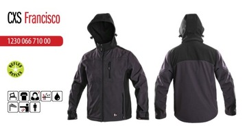 Мужская куртка из софтшелла Francisco CXS с ветро/водозащитой и изоляцией, XL