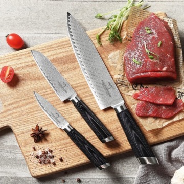 УНИКАЛЬНЫЙ НАБОР НОЖЕЙ, ДАМАСКАЯ СТАЛЬ, ОСТРЫЕ, ПРОЧНЫЕ, ИДЕАЛЬНО В ПОДАРОК, ТОП