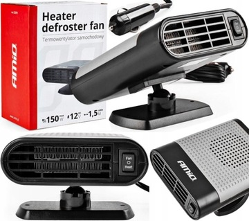GRZEJNIK SAMOCHODOWY NAGRZEWNICA FARELKA DMUCHAWA NA SZYBĘ DO AUTA 12V 150W
