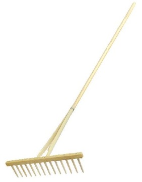 GRABIE grabki DREWNIANE 12-ZĘBNE 60cm OPRAWNE