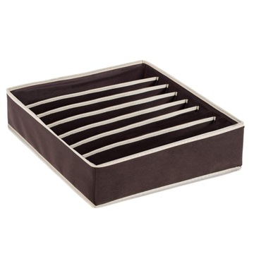 ОРГАНАЙЗЕР-ВСТАВКА В ЯЩИК ШКАФА ДЛЯ БЮстгальтеров И БЕЛЬЯ КОРИЧНЕВЫЙ