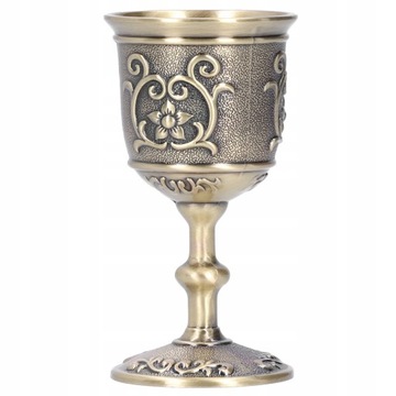 BRĄZOWY KIELICH DO WINA VINTAGE KIELICH METAL
