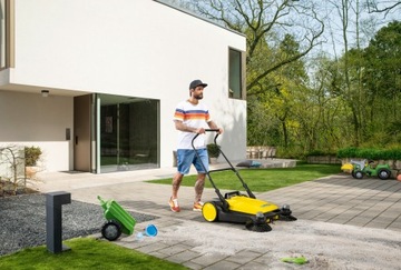KARCHER S 6 TWIN LARGE РУЧНАЯ ПОДМЕТАЛЬНАЯ МАШИНА С ДВУМЯ ЩЕТКАМИ, РЕГУЛИРОВКА ПО ШИРИНЕ