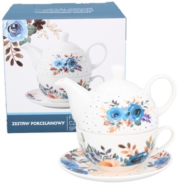 CZAJNIK PORCELANOWY Z FLIŻANKĄ IMBRYK ZESTAW 390ML