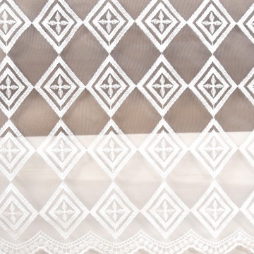 РАЗМЕТКА ШТОР С ВЫШИВКОЙ ГОТОВАЯ ШТОРА С ВЫШИВКОЙ БЕЛАЯ 400х230 для ГОСТИНОЙ