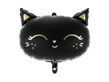 Balon foliowy Czarny Kotek na hel haloween