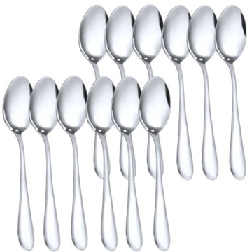 ŁYŻECZKI DESEROWE MAŁA ŁYŻECZKA DO HERBATY MAŁE GŁADKIE ZESTAW ŁYŻECZEK 12x