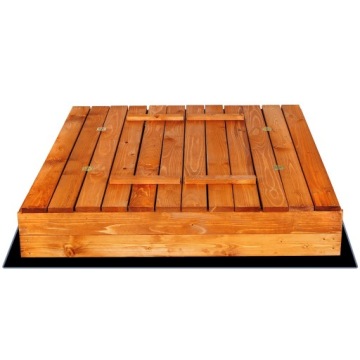 ЗАКРЫТАЯ ПЕСОЧНИЦА СО СКАМЬЯКАМИ 120Х120 см.