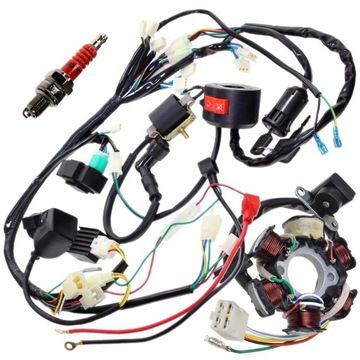 Instalacja Elektryczna Wiązka Stator Cewka Moduł Atv Quad 110 125
