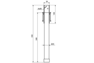 ГАРАЖНАЯ ОПОРА, НОЖКА ДЛЯ ВОРОТ, ДВЕРИ, 30 СМ, ПРОЧНАЯ