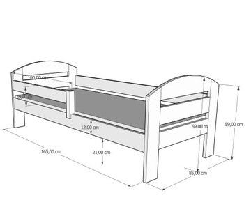 Кровать детская Kami Wood 160x80