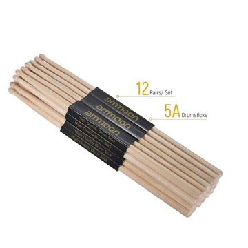 Ammoon 12 пар деревянных барабанных палочек 5А, барабан