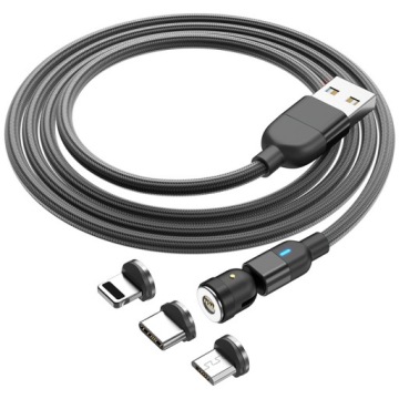 МАГНИТНЫЙ USB-КАБЕЛЬ 3 В 1 540° 2.4A QC 100см