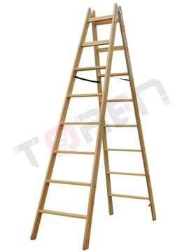 Drabina drewniana malarska Siedlewski (2x8) zaimpregnowana PROFESJONALNA
