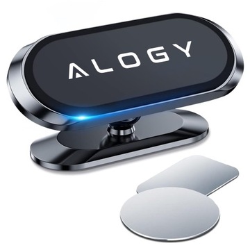 Универсальный автомобильный магнитный держатель для телефона Alogy на булочке