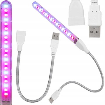 MINI LAMPA DO WZROSTU UPRAWY ROŚLIN FULL SPECTRUM LIGHT USB 14 DIOD LED UV