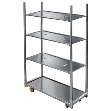 WÓZEK KWIATOWY duński regał na kwiaty podstawa + 3 półki Mega-M 4 POZIOMY