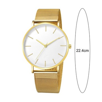 Men Watch Quartz Movement Simple Style Round Dial Stainless