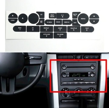 FORD MUSTANG 2005 - 2009 NÁLEPKA OPRAVIT NA RÁDIO SADA OPRAVA