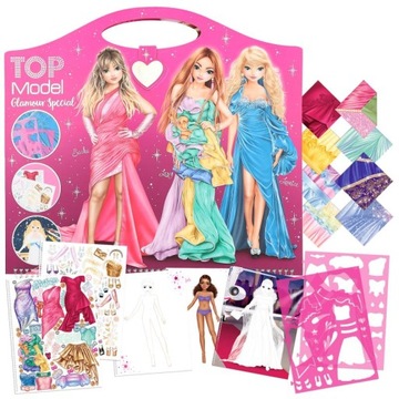 TOP MODEL SZKICOWNIK GLAMOUR W TECZCE Z NAKLEJKAMI