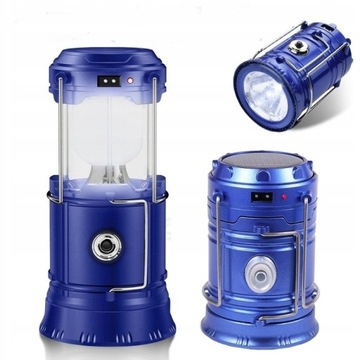 LATARNIA SOLAR LED CAMPING POWERBANK DUŻA MOCNA