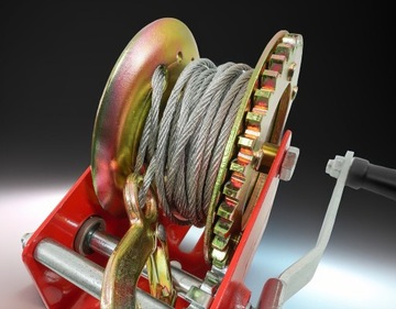 РУЧНАЯ ТРОСОВАЯ ЛЕБЕДКА С РУКОЯТОЧНОЙ ЛЕБЕДКОЙ 454 кг ТРОС 10М ЖЕСТКИЙ