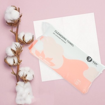 100 ШТ. ОДНОРАЗОВЫЕ ХЛОПКОВЫЕ ПОЛОТЕНЦА ДЛЯ УМЫВАНИЯ ЛИЦА