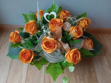 КОМПЛЕКТ ПЛАТЬЯ для могилы, кладбища РОЗЫ