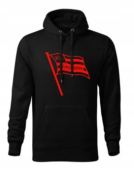 BLUZA Z KAPTUREM CRACOVIA MĘSKA CZARNA XL