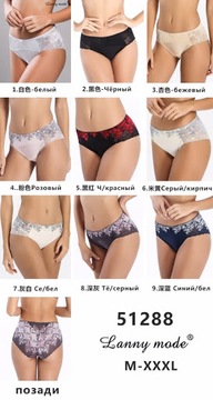 Трусики Lanny Mode кремово-серебристые М, 51288