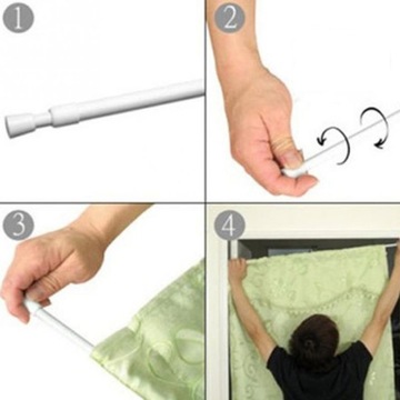 ТЕЛЕСКОПИЧЕСКИЙ КАРКАС ДЛЯ ОКОННЫХ ШТОР, БЕЛЫЙ 40-70см, 3ШТ.