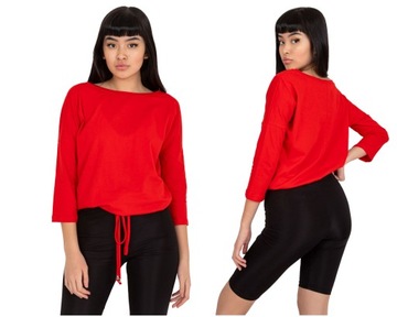 BLUZKA DAMSKA casualowa w łódkę GŁADKA - XL