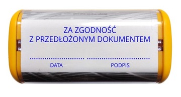 Pieczątka ZA ZGODNOŚĆ Z PRZEDŁOŻONYM DOKUMENTEM data podpis TRODAT 8913