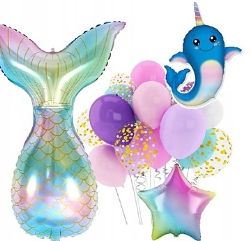 BALONY zestaw na urodziny SYRENKA