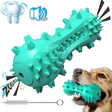 Dental Oral Care Rubber Bone Dog Chew Squeaky Toys