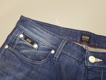 HUGO BOSS granatowe jeansy spodnie jak NOWE 36/30 pas 90